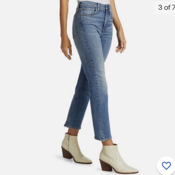 Rag & Bone Nina High Rise Ankle Flare Jeans in West Marin - Picture 2 of 9